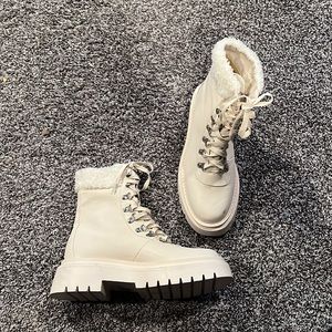 Madison Ferria Faux Shearling Ankle Boot - Size 9